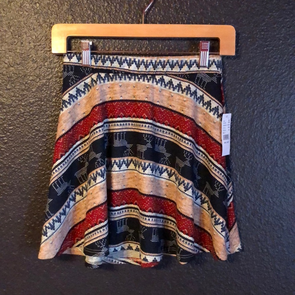 Patterned Skater Skirt